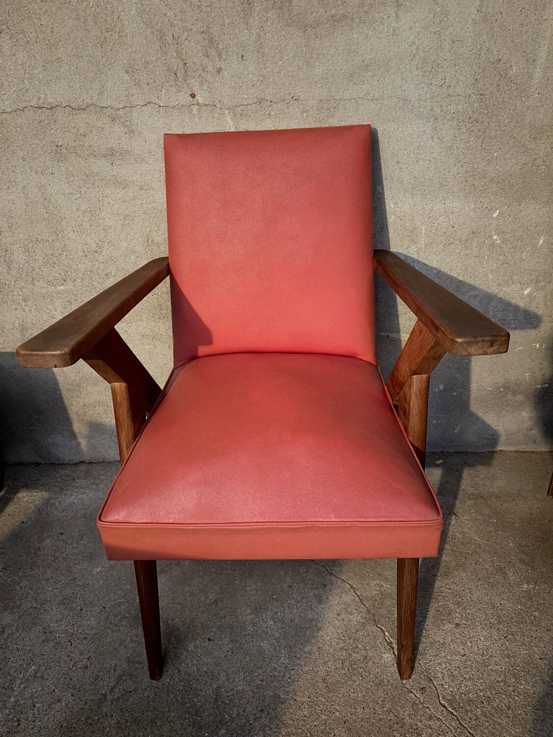 Red skai armchair, 60s