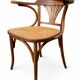 Rare american viennese style office armchair, bent wood, w baumann.