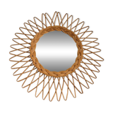 Old rattan mirror