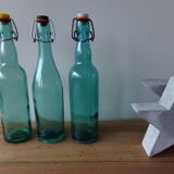 3 old green bottles