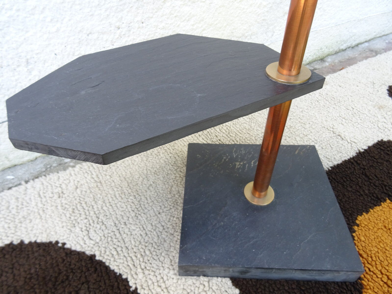 Slate, copper and brass harness