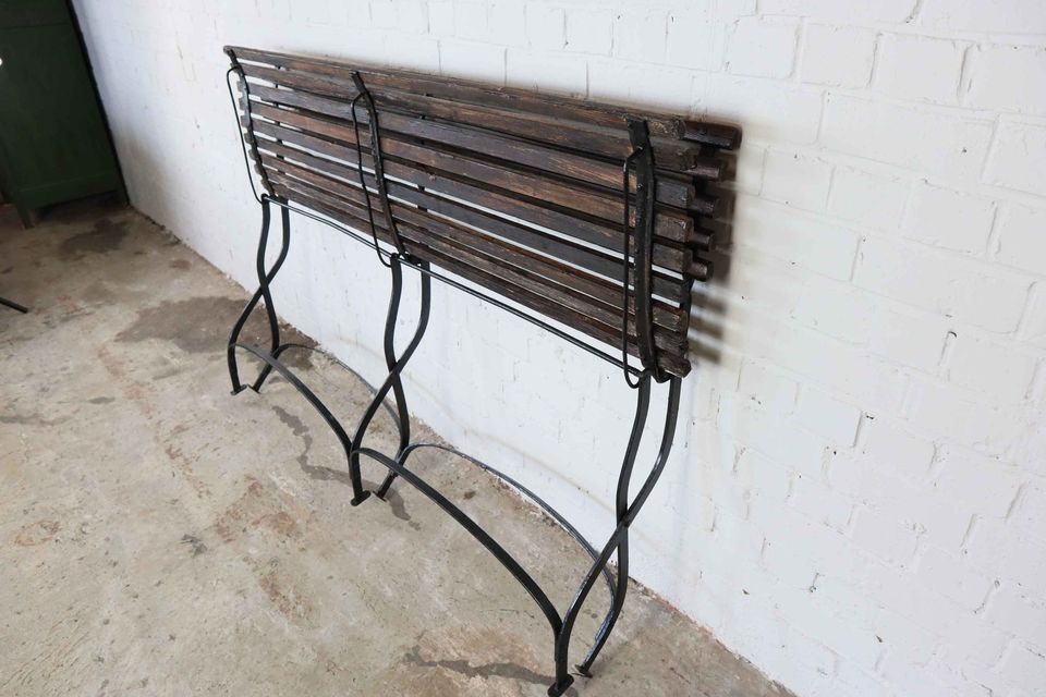 Antique foldable garden bench