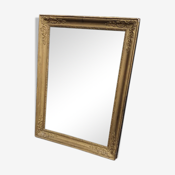 Miroir bois et stuc 85x61 cm