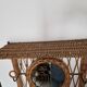 Woven wicker coat rack