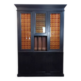 Vintage painted wooden bookshelf