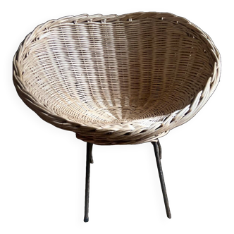 Vintage rattan armchair