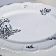Salins earthenware table service model Chantal, 55 pieces.