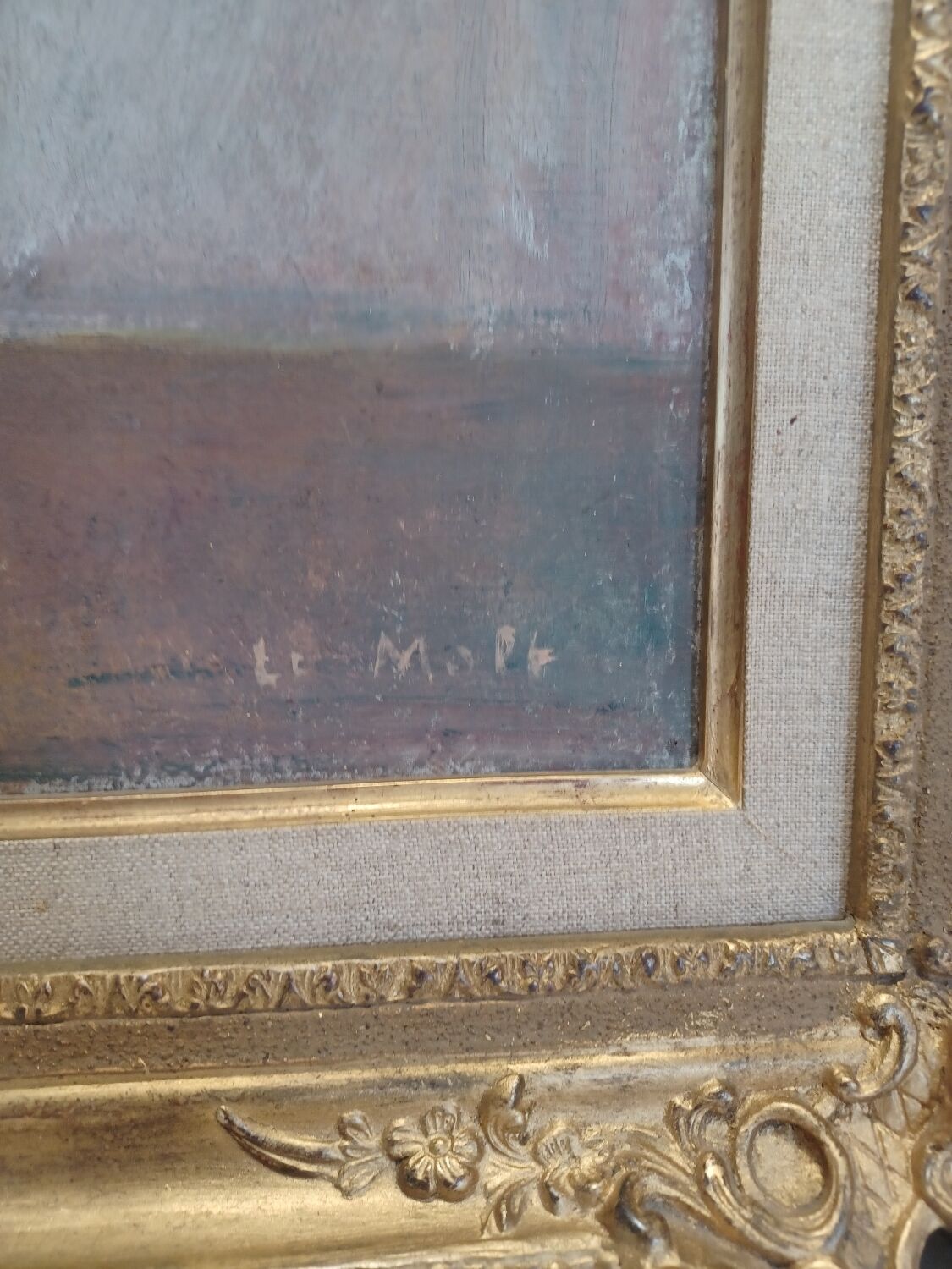 Oil on canvas by philippe le molt. 30s/40s
