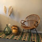 Rattan armchair 50s