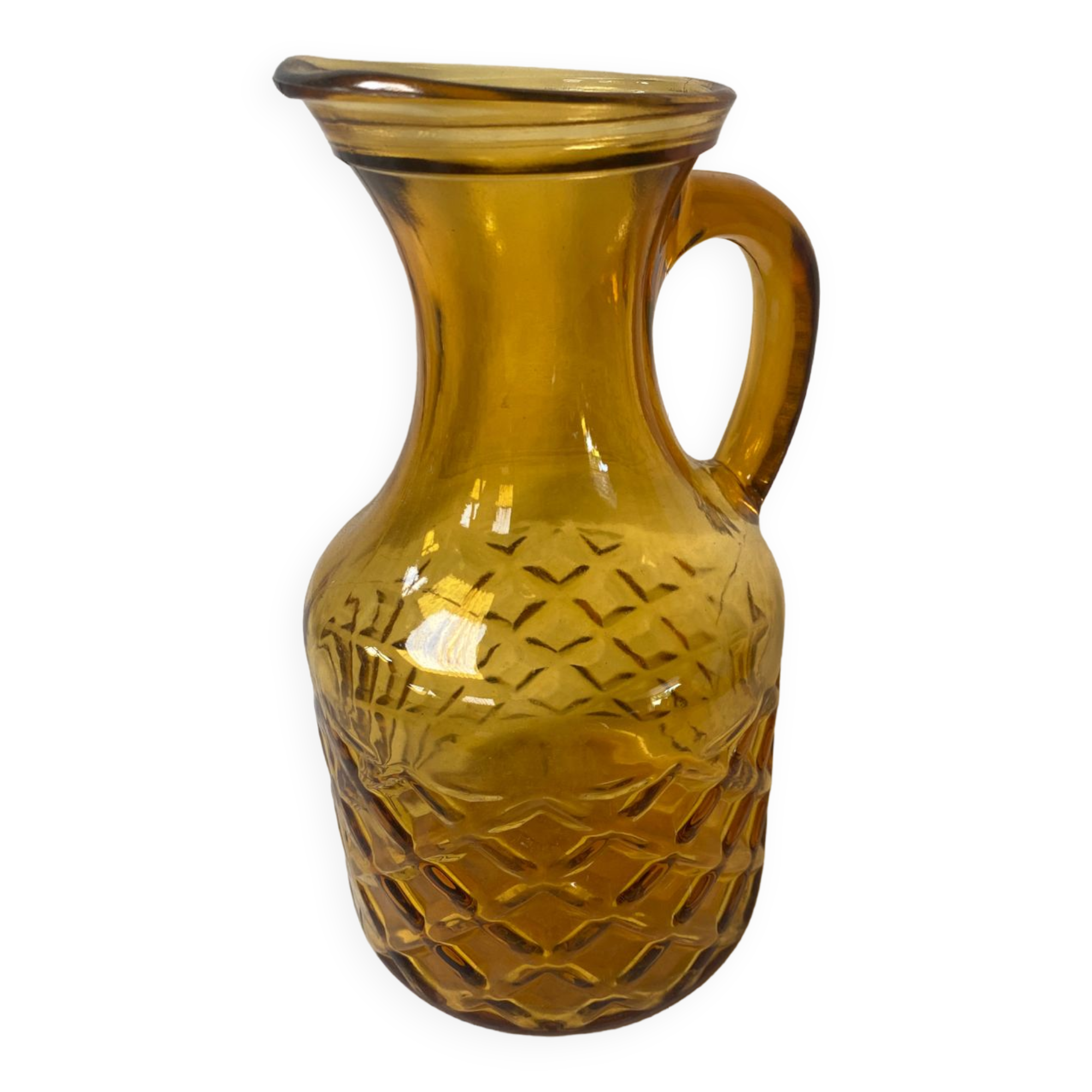 Amber glass carafe