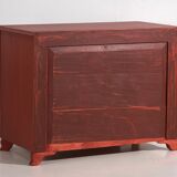 Antique red terracotta chest of drawers (circa 1920) #91