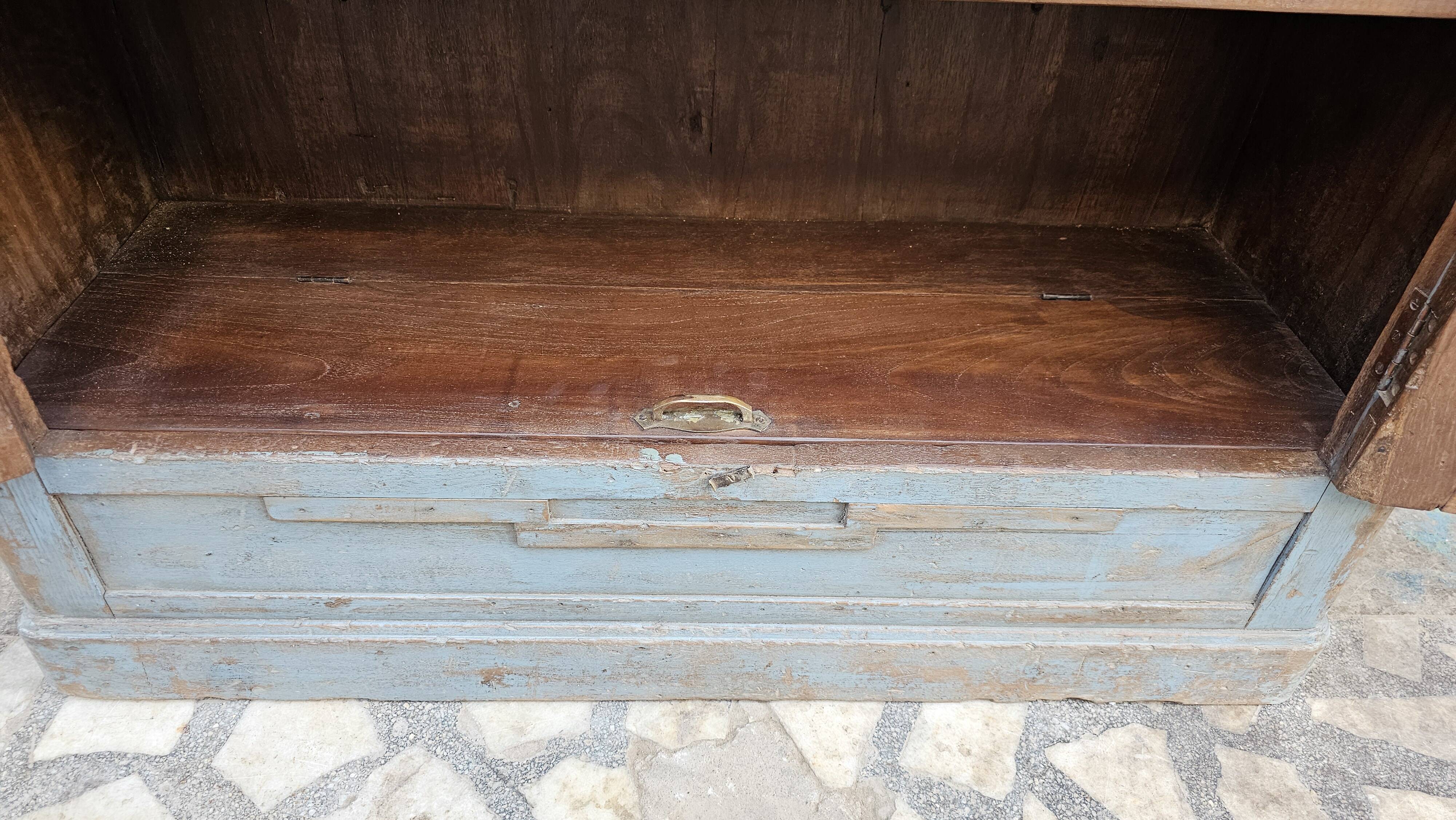 Antique Art Deco Burmese teak cabinet