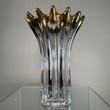 Large crystal and gold vase from the 60s