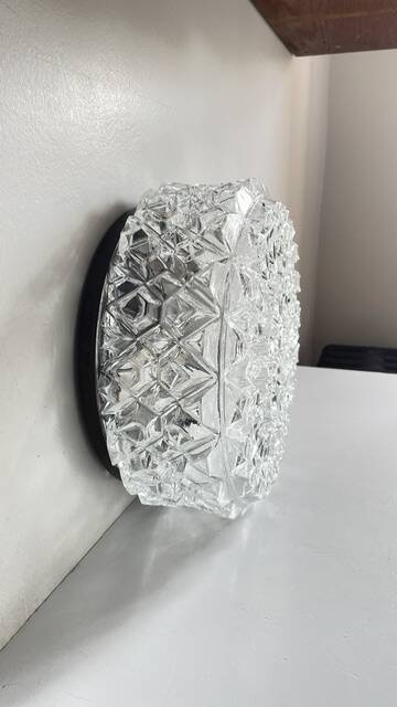 APPLIQUE Semi-Crystal Ceiling Light 1950s