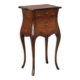 Table de chevet ouverte en noyer style Barocchetto