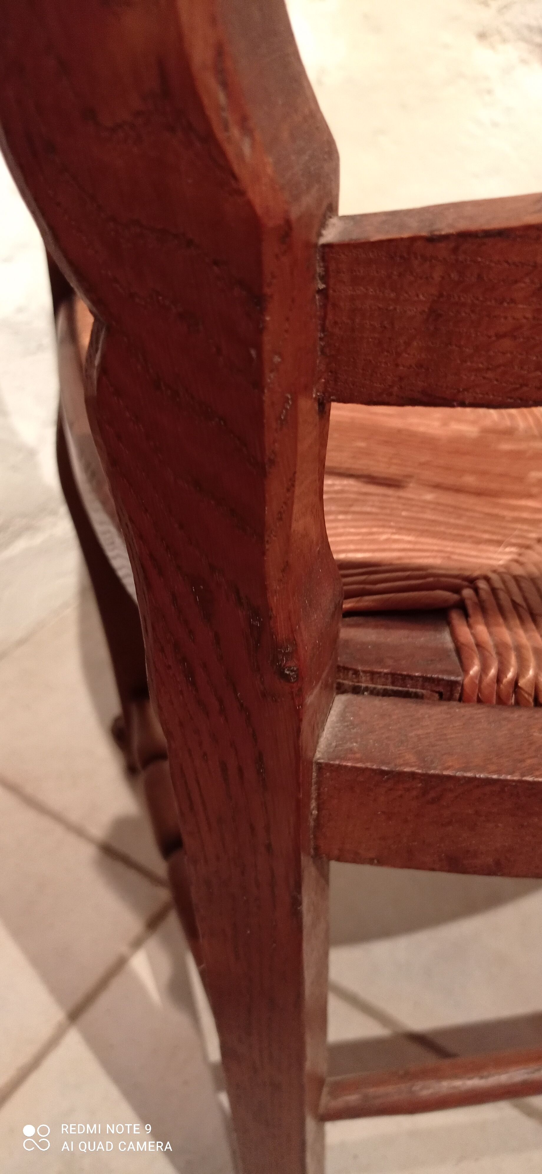 Antique mulched armchair