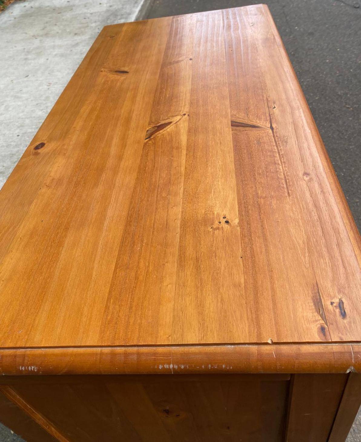 Solid wood chest of drawers from the 1980s.