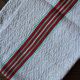 Torchon ancien chevrons bandes rouge vert