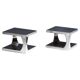 Tables d'appoint modernistes en aluminium, Italie, années 1970