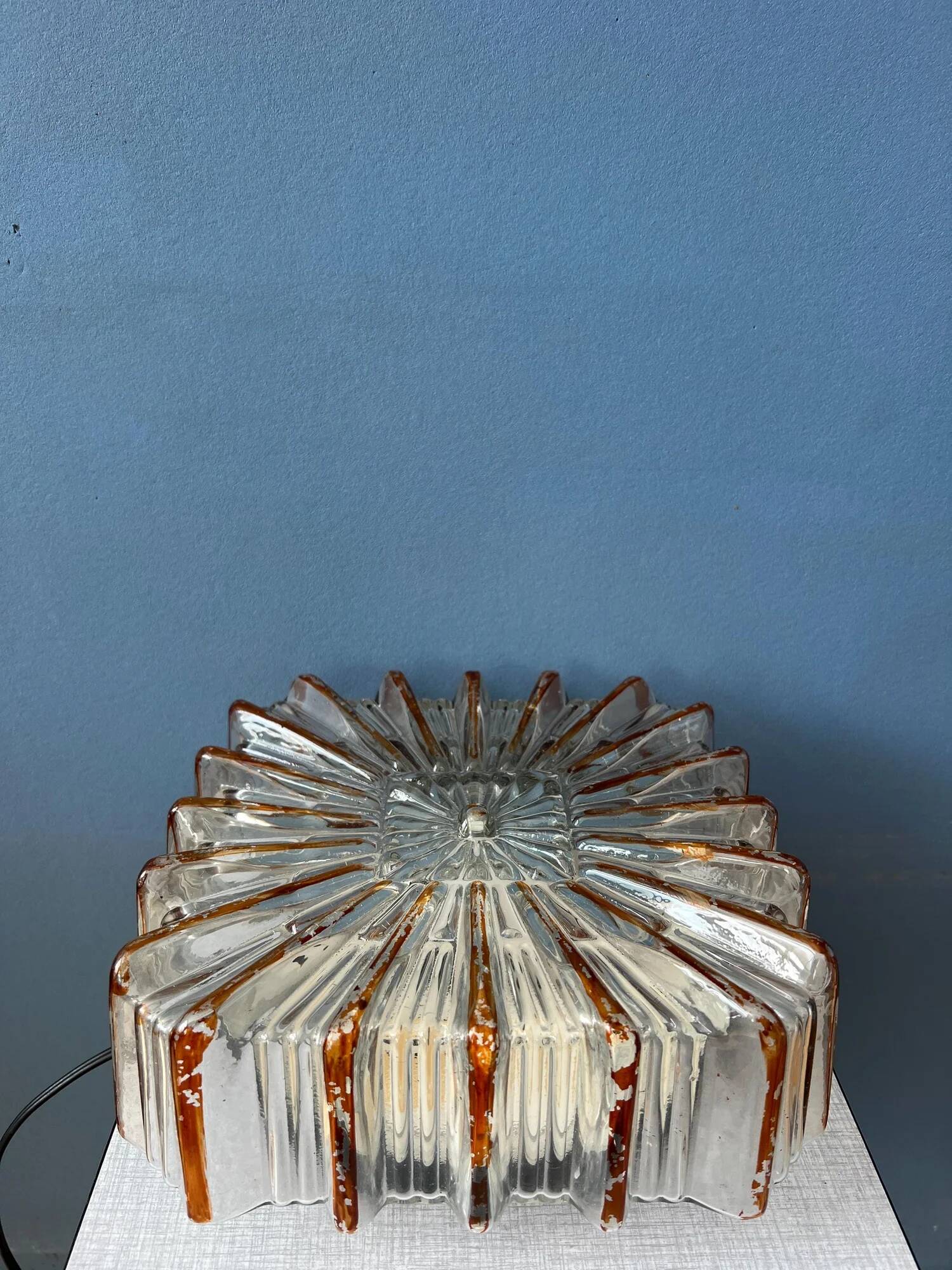Plafonnier vintage Herda en verre