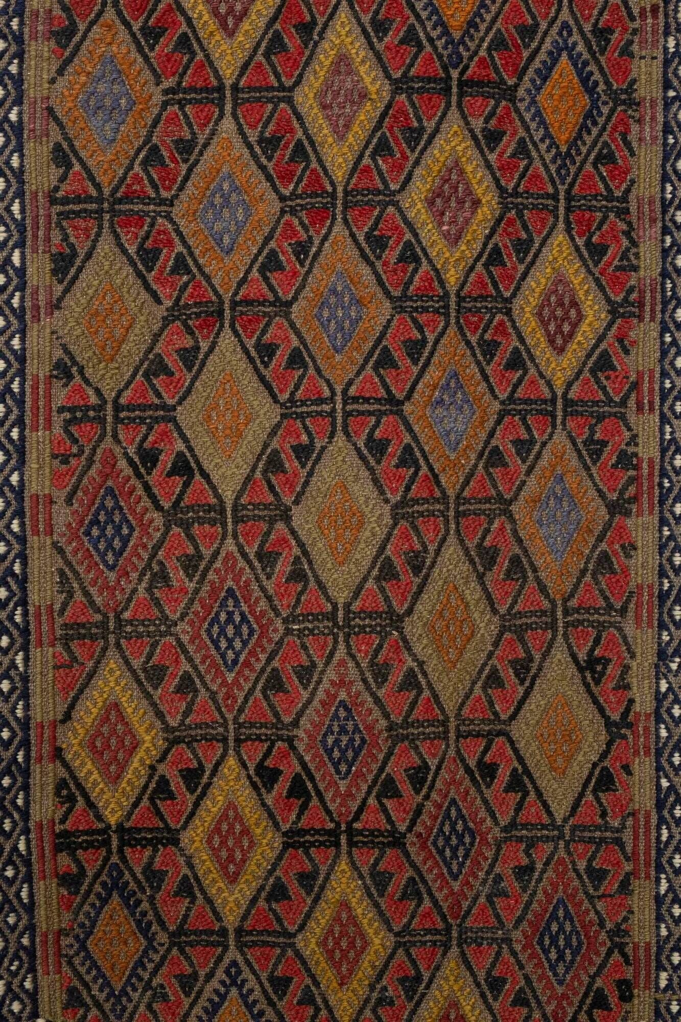 Vintage Turkish hallway rug 54x396 cm