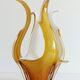 Mid-Century Modern Murano Glass Vase, Amber & Opal, Italy, 1960s