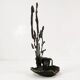 Brutalist cast iron candlestick, Belgium, 1960s.