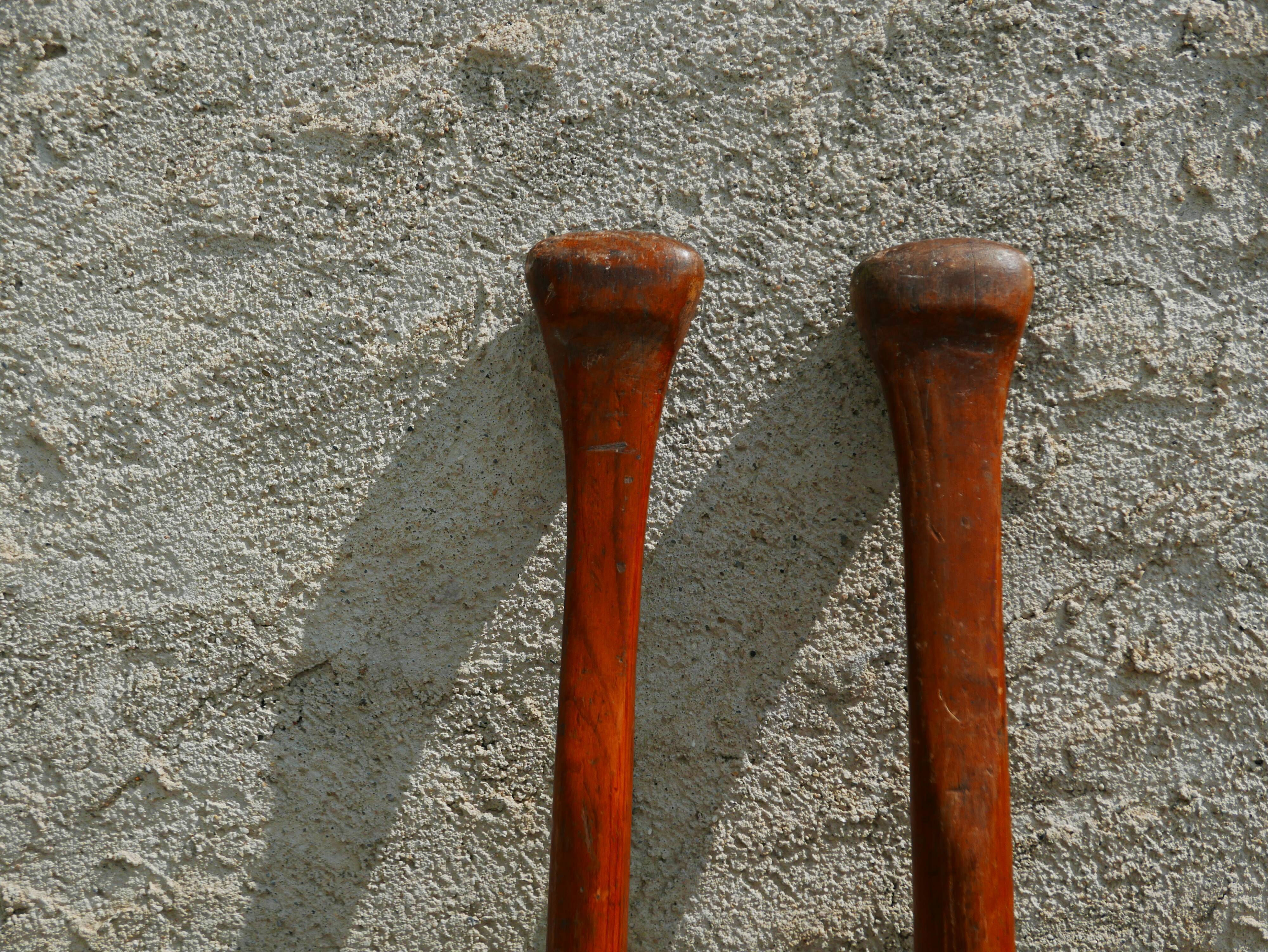 Double paddle-paddle old wooden