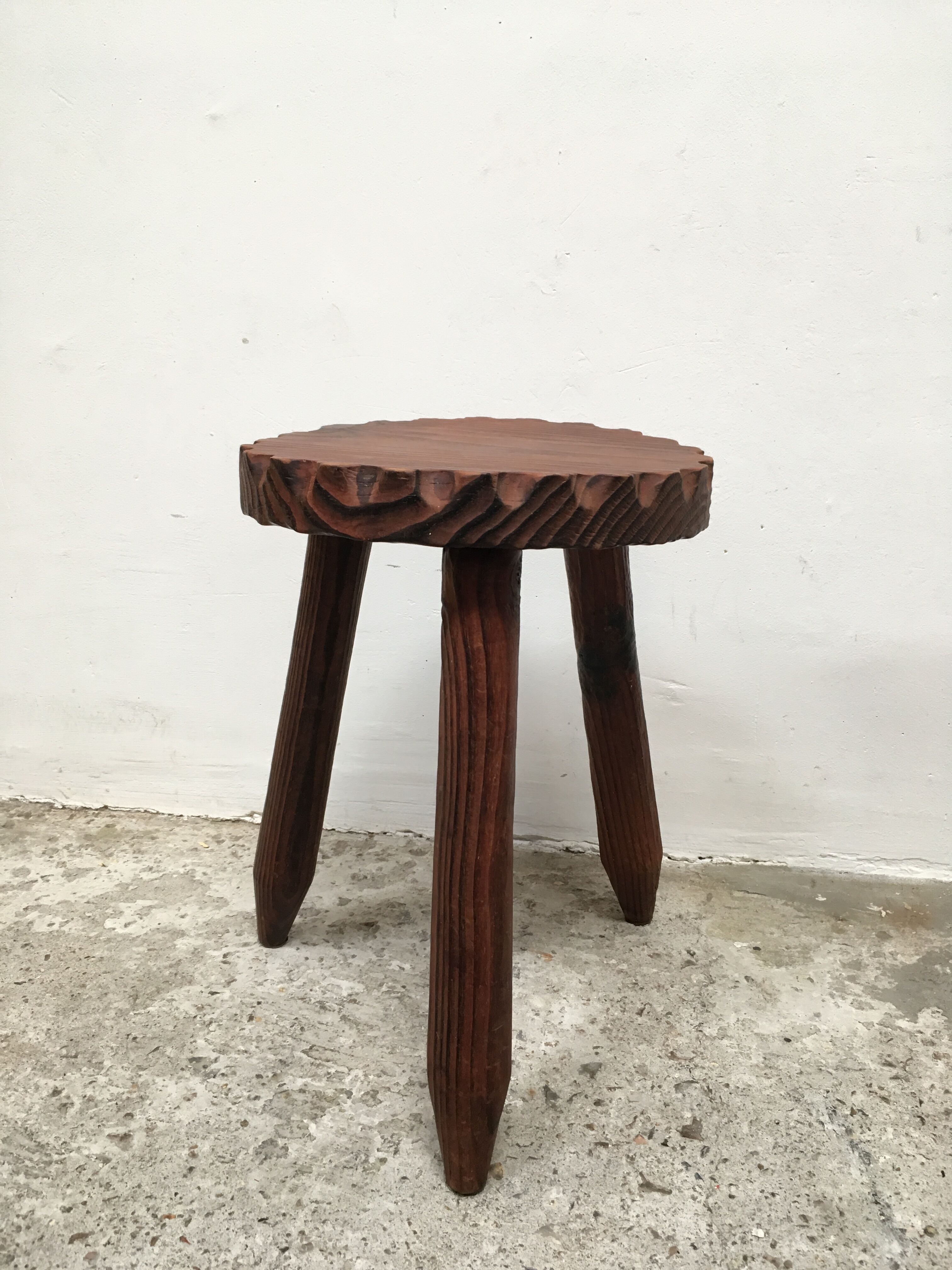 Brutalist tripod stool