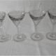 4 old glasses bistro thick bubble glass