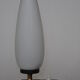 Opaline brass metal lamp 50s