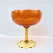 Grande coupe en verre soufflé style murano