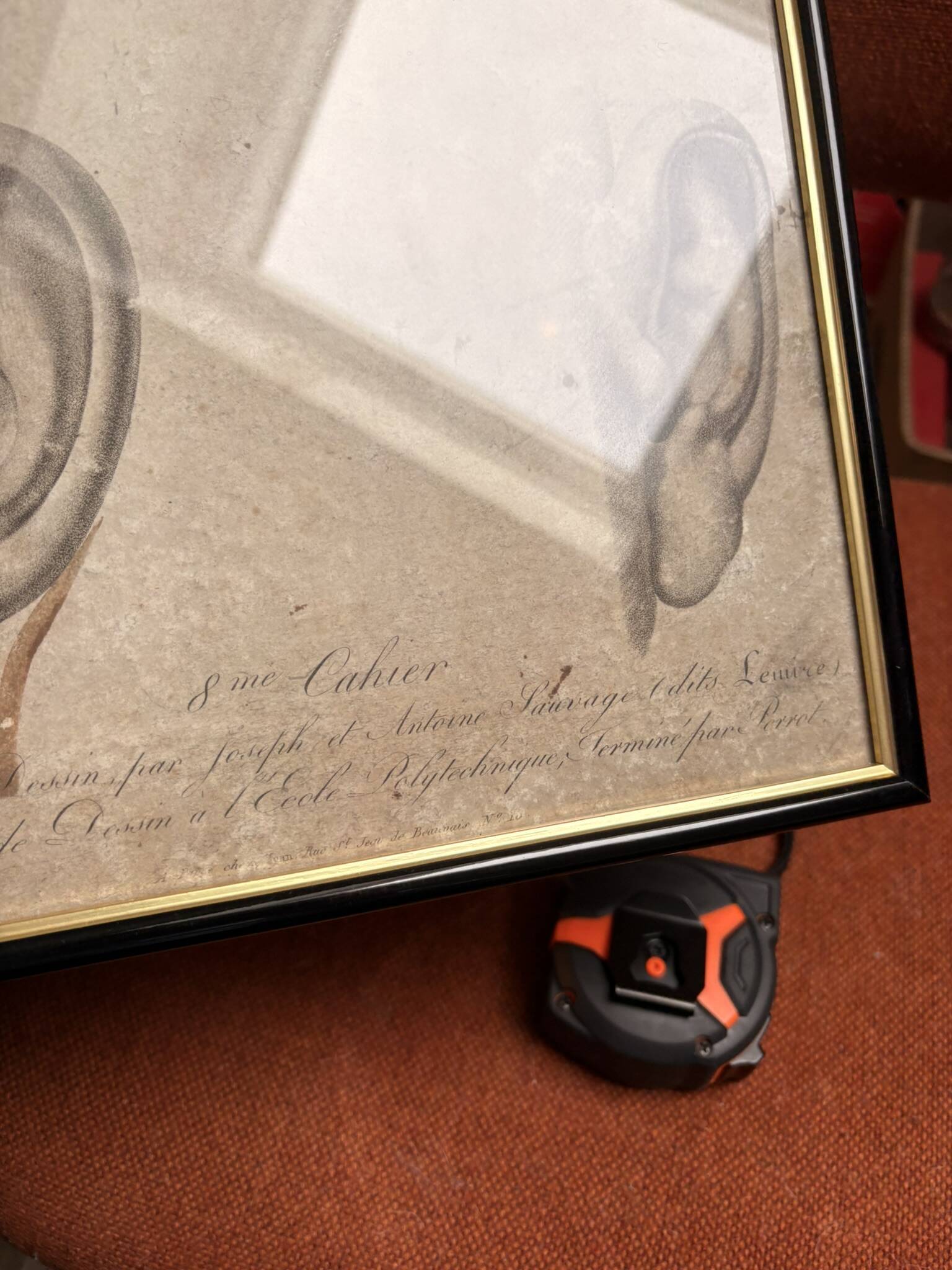 Print Engraving Study Sketch Ear by Lemire Polytechnical School Perrot