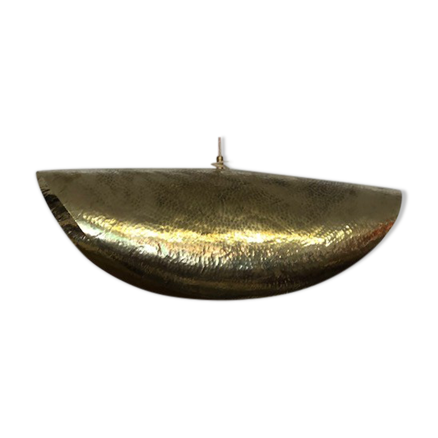 Brass dish luminaire