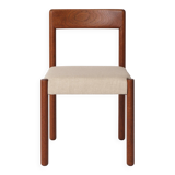 1 sur 4 Chaise de salle à manger en chêne du milieu du siècle – Vintage années 1960, revêtement gris clair