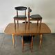 1960/70s Schreiber Mid-Century extending dining table 4 matching dining cha