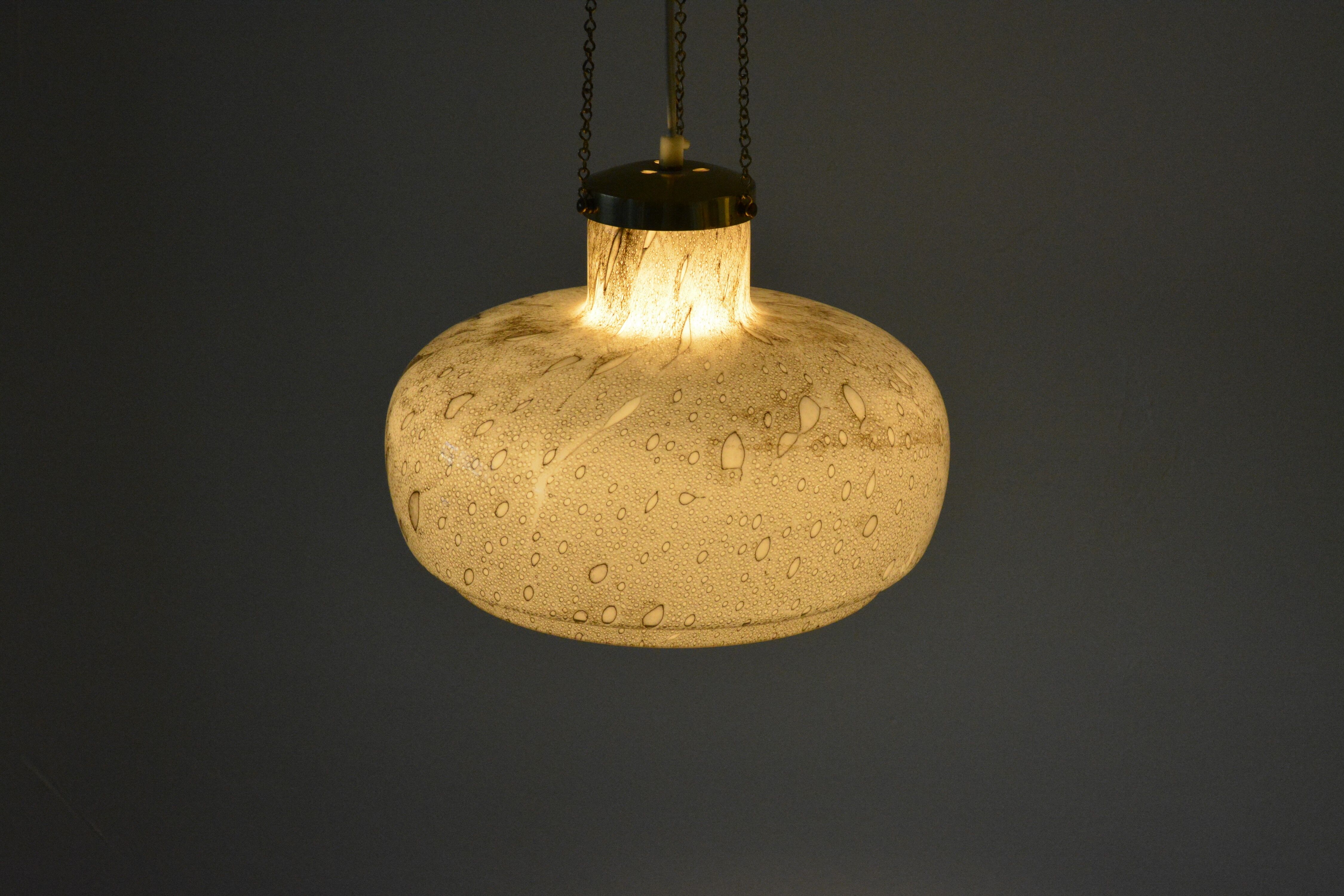 Glass pendant by Viktor Berndt, Flygsfors, Sweden