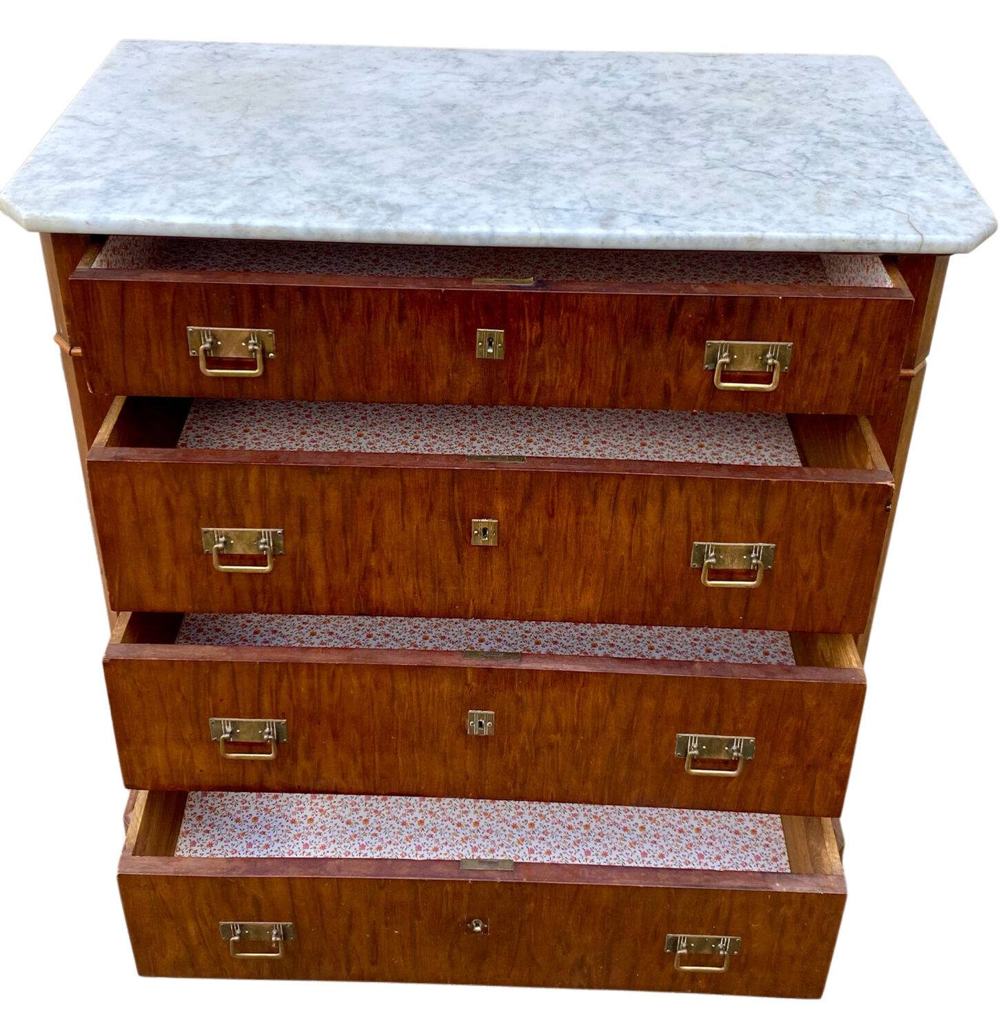 Commode 4 tiroirs vintage style marine