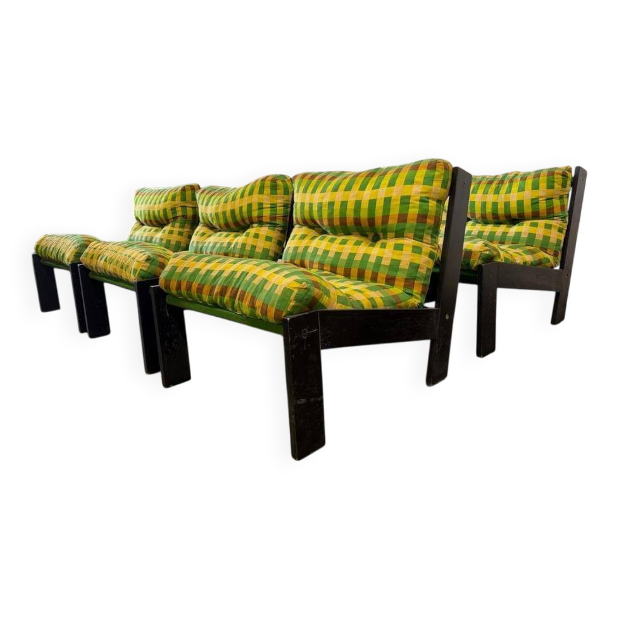 Vintage green modular lounge chair