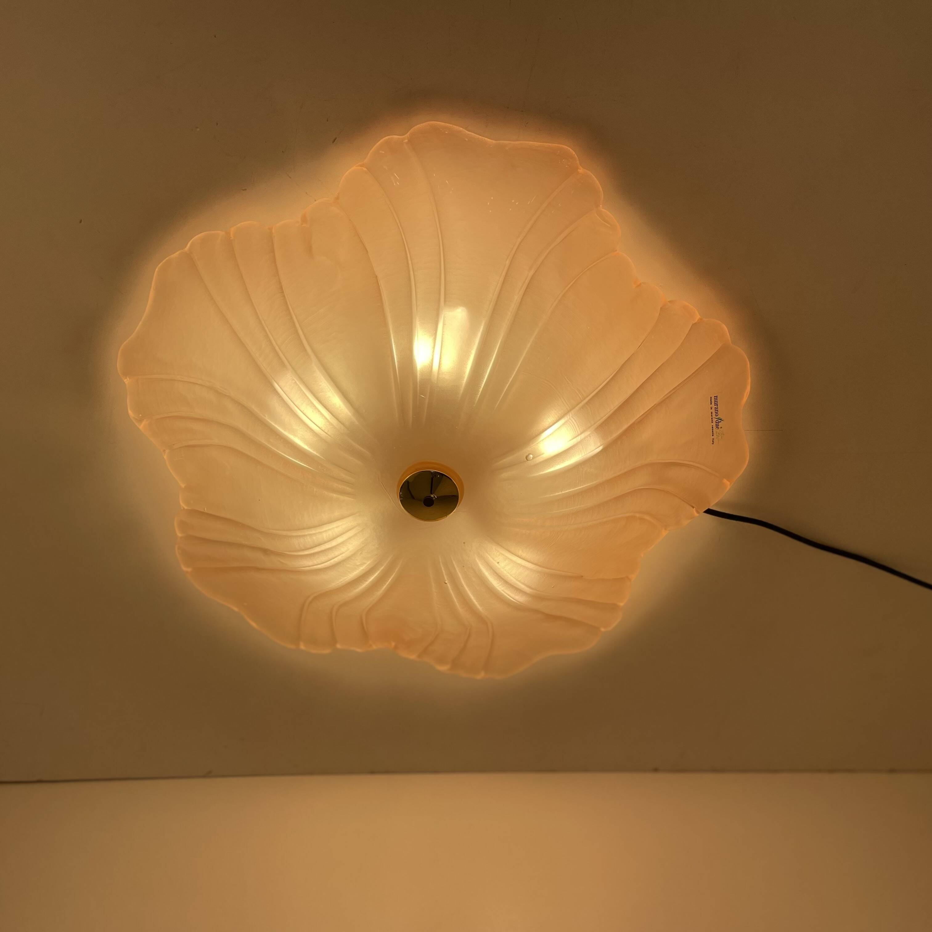 Flower Ceiling Lamp by Murano Due, 1980s