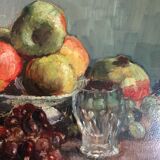 Original oil signed "Dead Nature at the Fruit Cup"