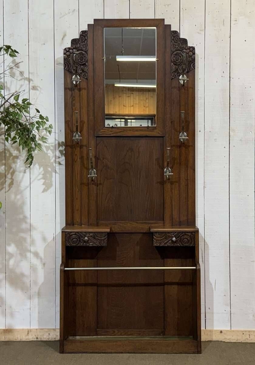 1930s Art Deco oak wardrobe