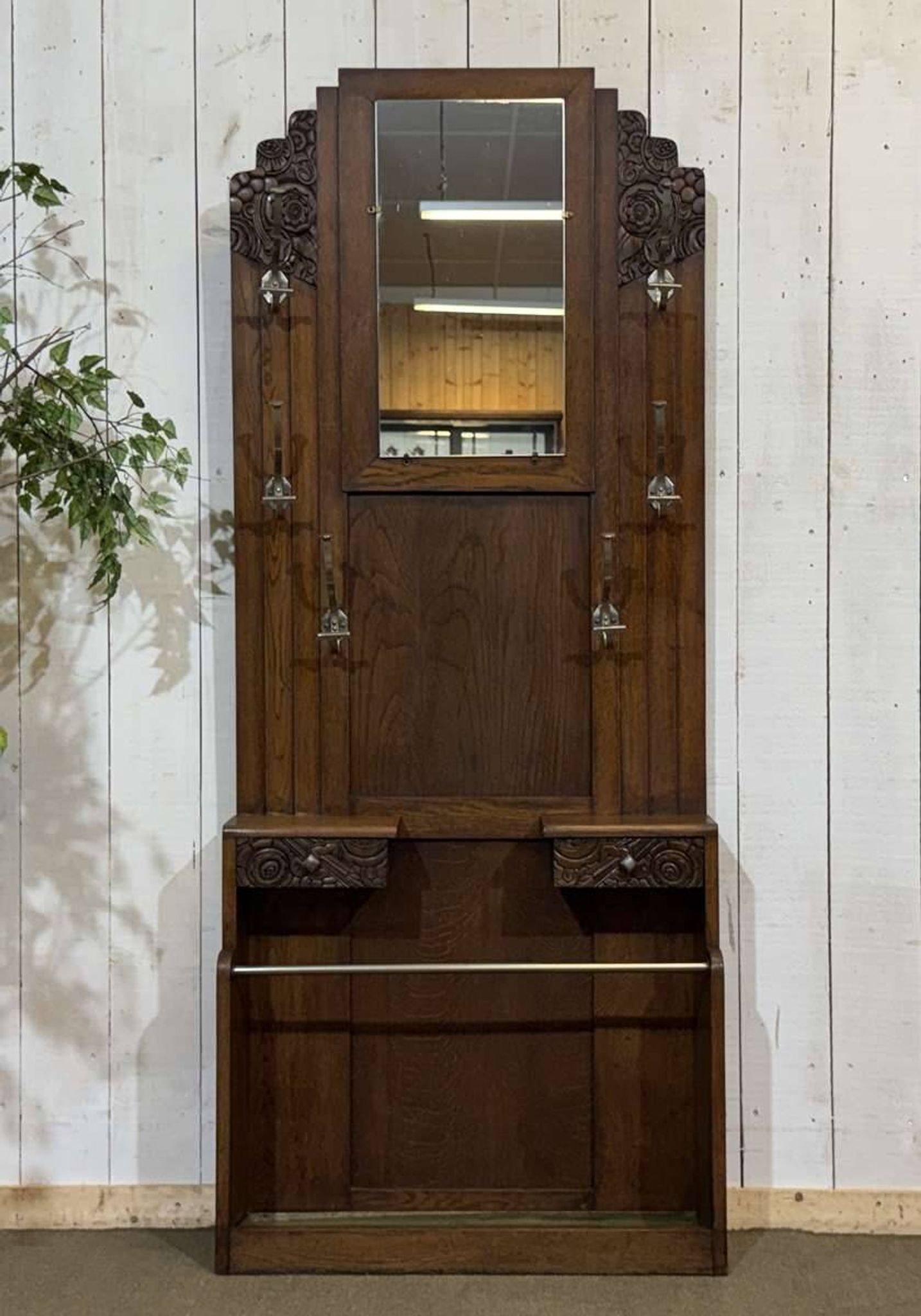 1930s Art Deco oak wardrobe