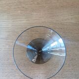 Set of 7 smoked glass art deco cups