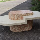 Travertine coffee table 1970