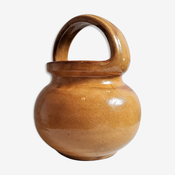 Pot à confit avec anse / poterie provençale / céramique provençale vintage / terre cuite vernissée vintage