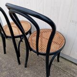 Pair of fmg bentwood and cane bistro chairs
