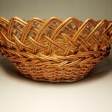Vintage round wicker basket