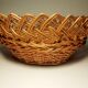 Vintage round wicker basket
