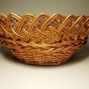 Panière ronde en osier vintage